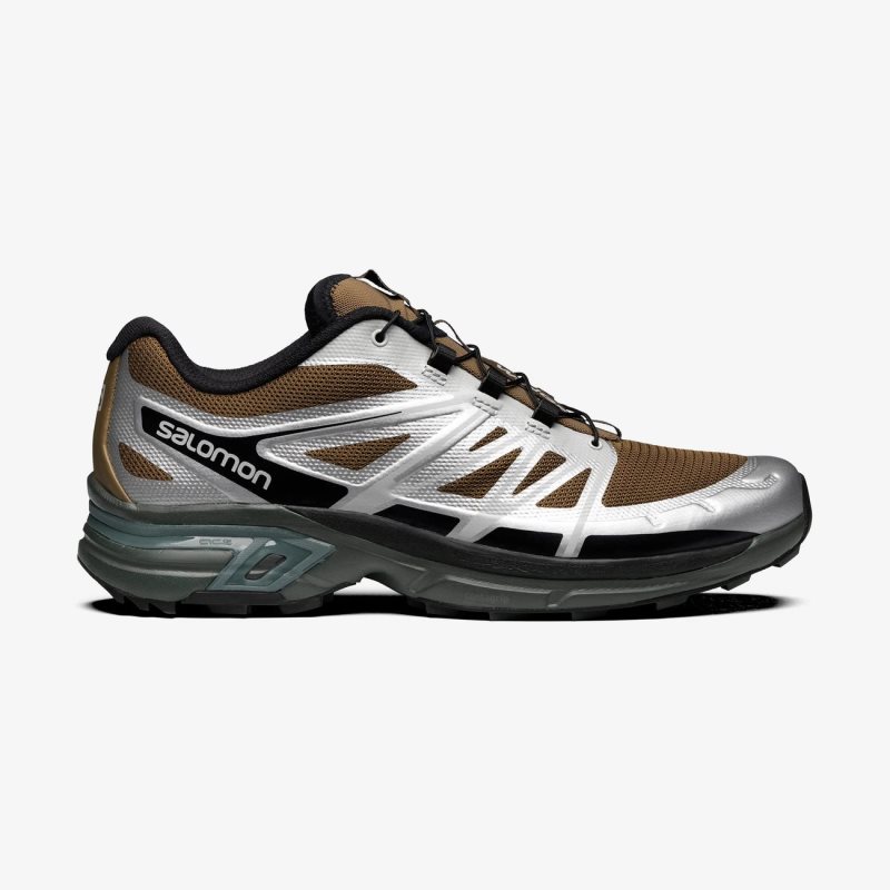 Salomon XT-WINGS 2 Mens Sneakers Brown/Silver UK ZBMY